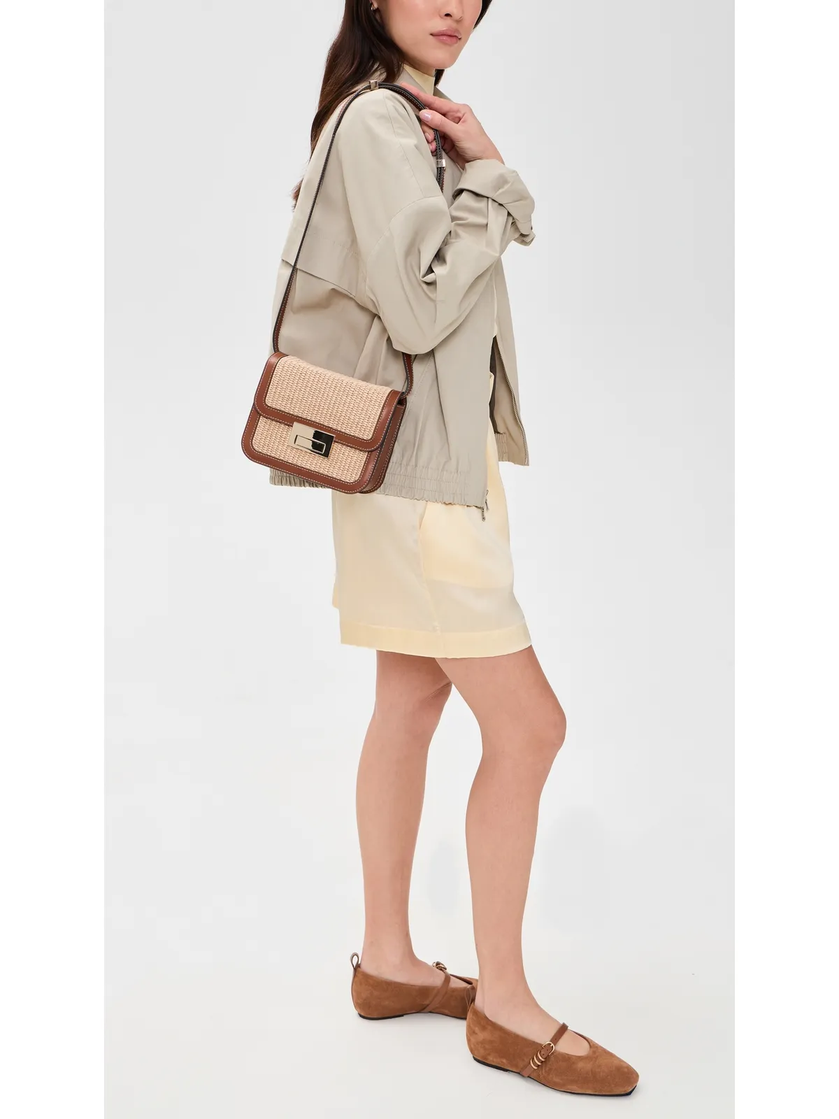 Loeffler Randall Desi クロスボディバッグ ロックハードウェア付き - 画像3