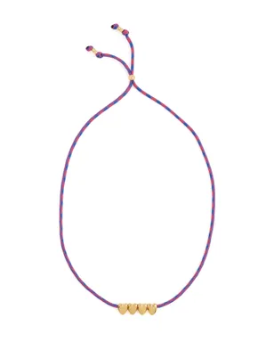 Logan Tay ゴールドハート パラコード ネックレス（マルチカラー） - サムネイル1