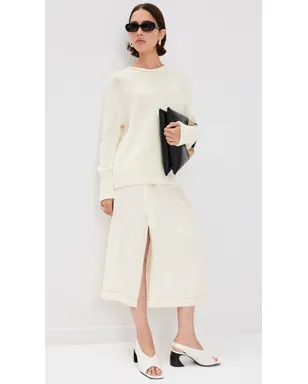 La Ligne Solid Marina Sweater Ivory M - サムネイル5