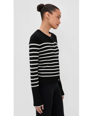 La Ligne ストライプ カシミヤ カーディガン - サムネイル4