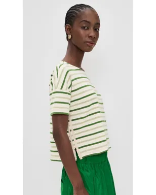 La Ligne マルチストライプ ショートスリーブ ブレトンTシャツ - サムネイル4