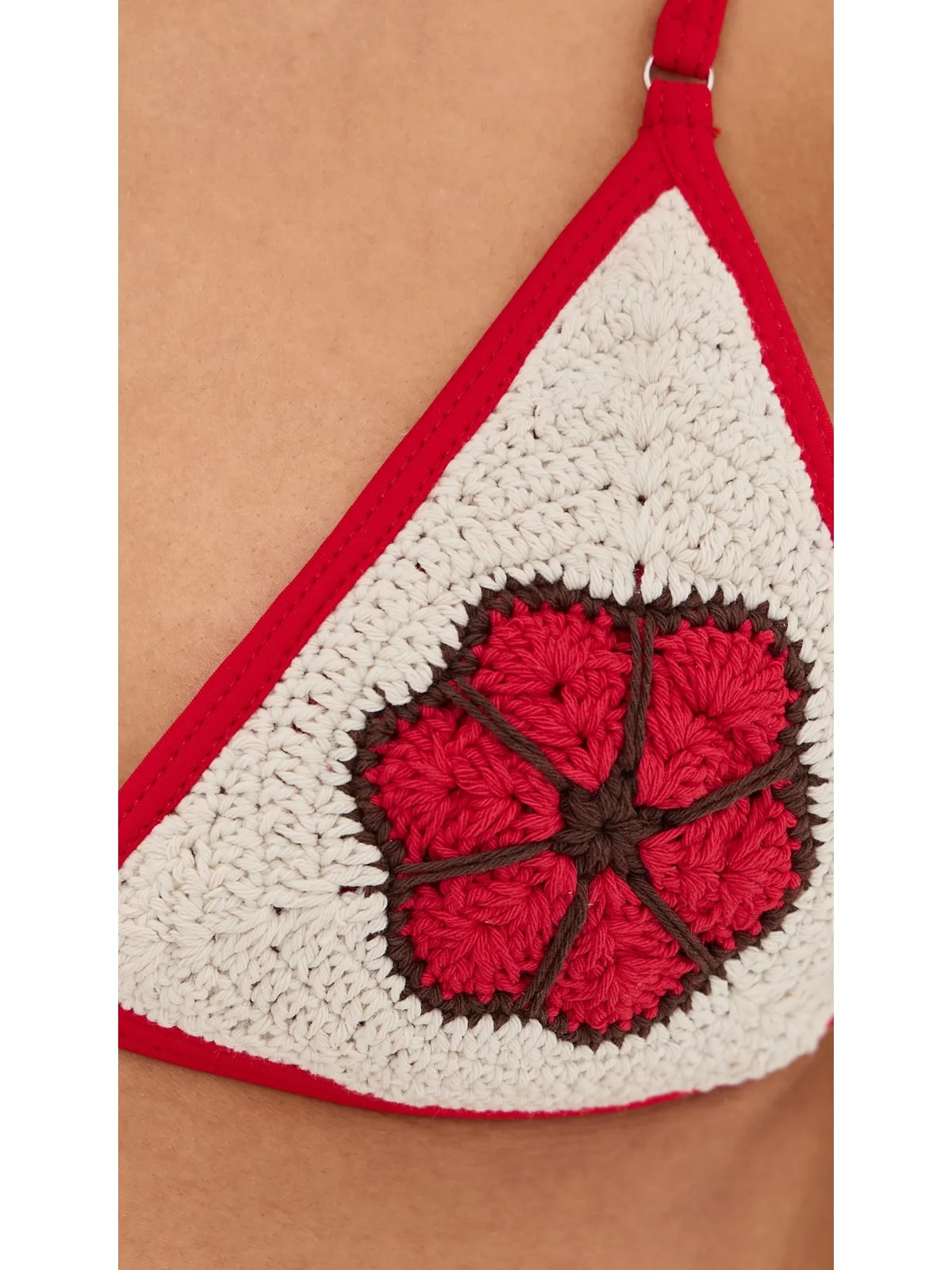 Leslie Amon Cynthia Crochet Flower Bikini Top - 画像6