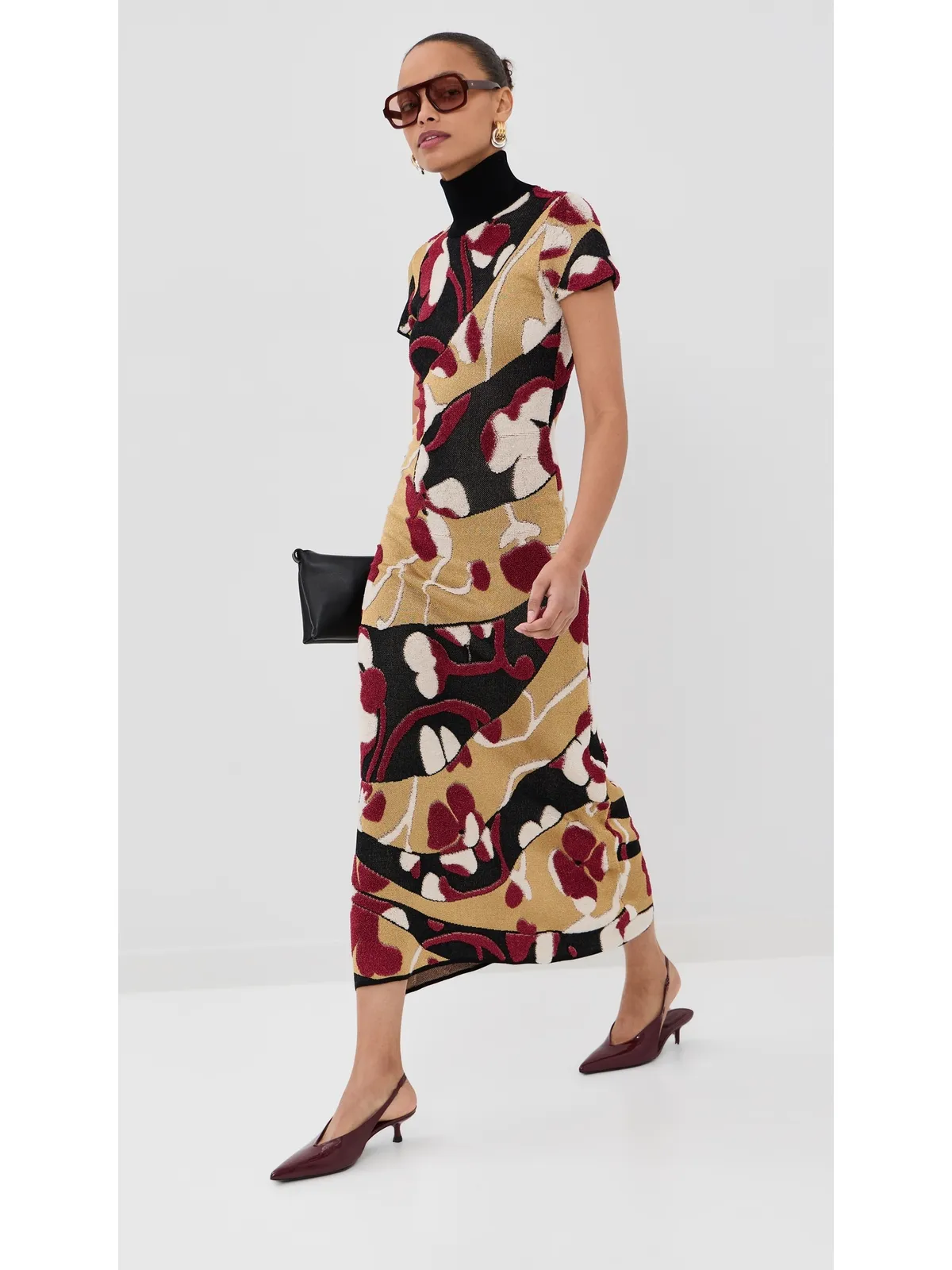 La DoubleJ Herald Long Dress Multicolor Gold/Purple/Black - 画像6
