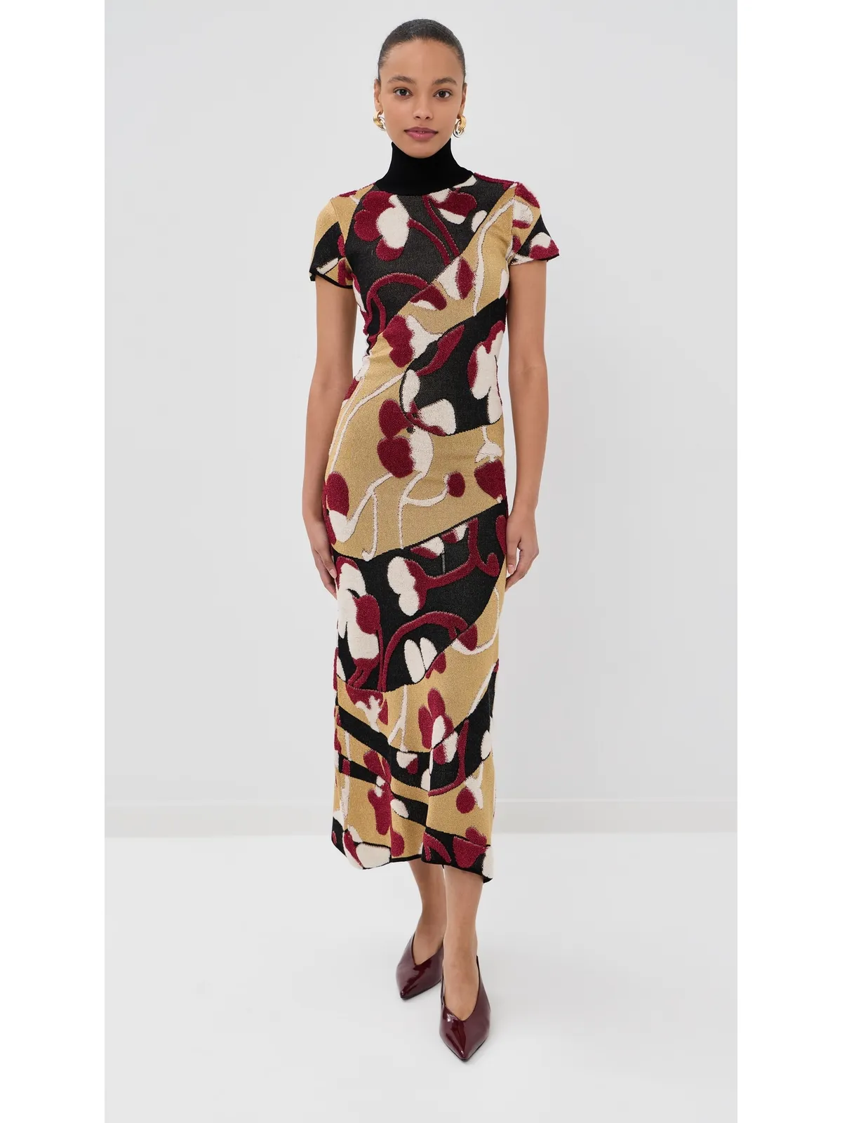 La DoubleJ Herald Long Dress Multicolor Gold/Purple/Black - 画像3