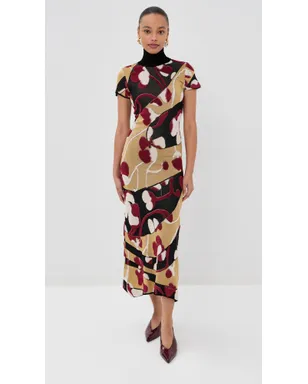 La DoubleJ Herald Long Dress Multicolor Gold/Purple/Black - サムネイル3