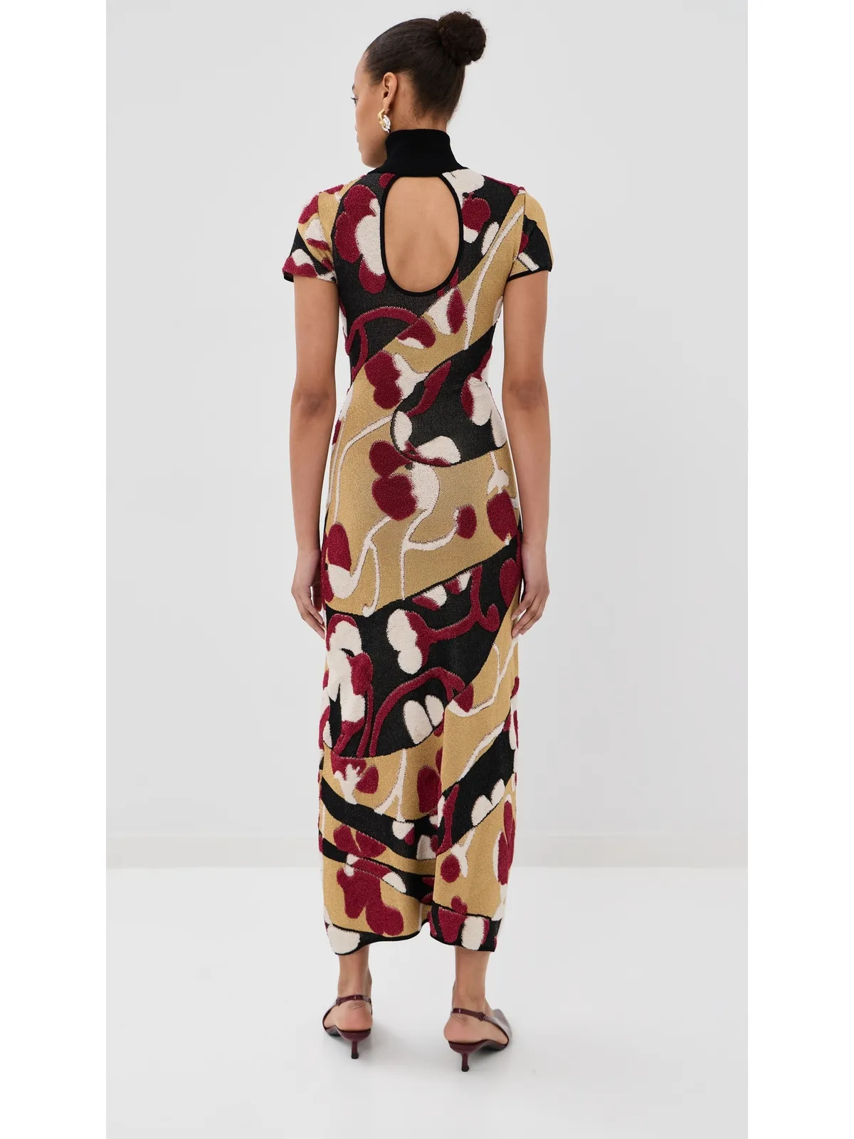 La DoubleJ Herald Long Dress Multicolor Gold/Purple/Black - 画像4