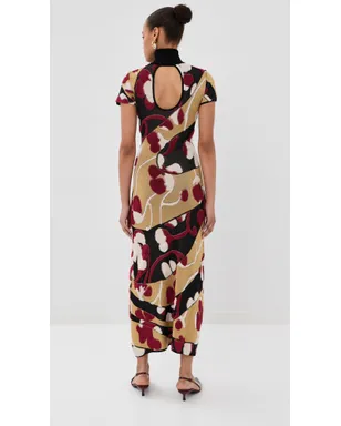 La DoubleJ Herald Long Dress Multicolor Gold/Purple/Black - サムネイル4