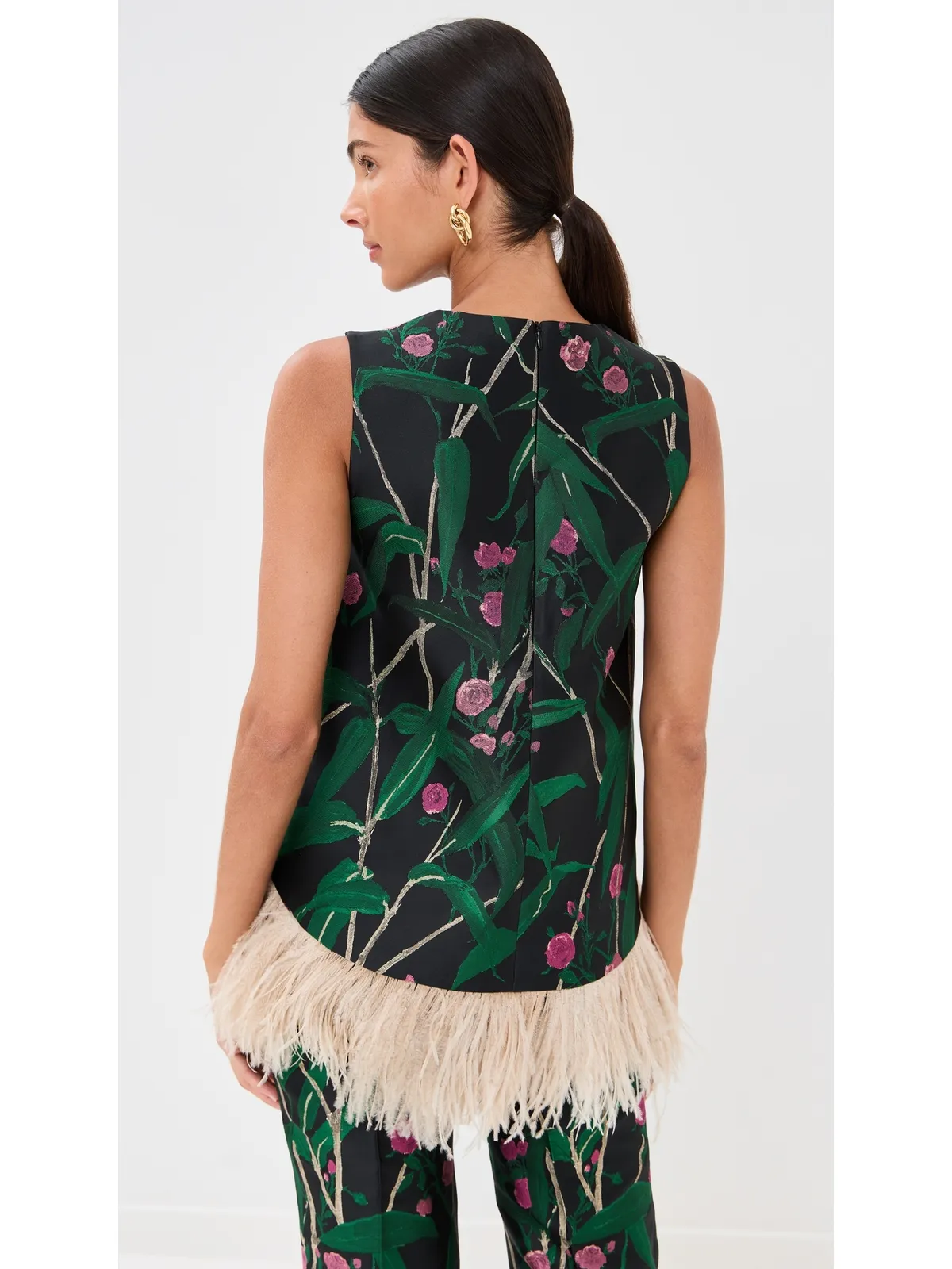 La DoubleJ La Scala Feather Top Bamboo Jacquard M - 画像3