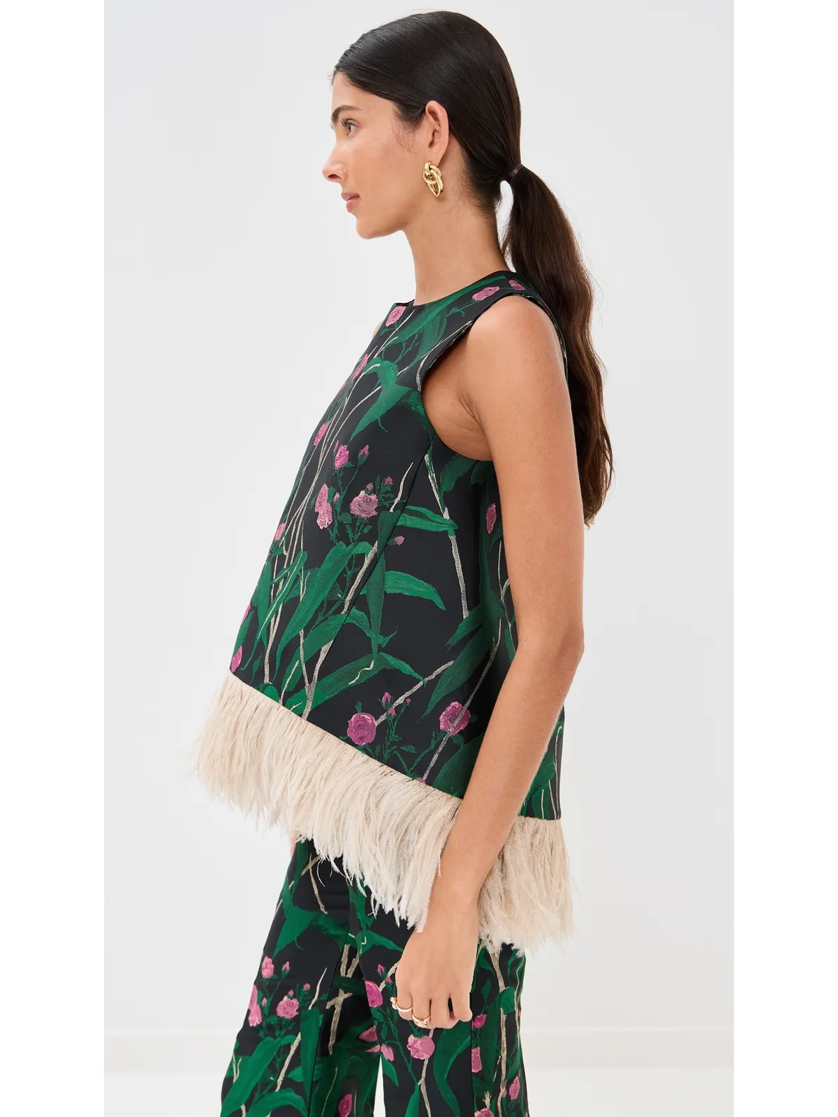 La DoubleJ La Scala Feather Top Bamboo Jacquard M - 画像4