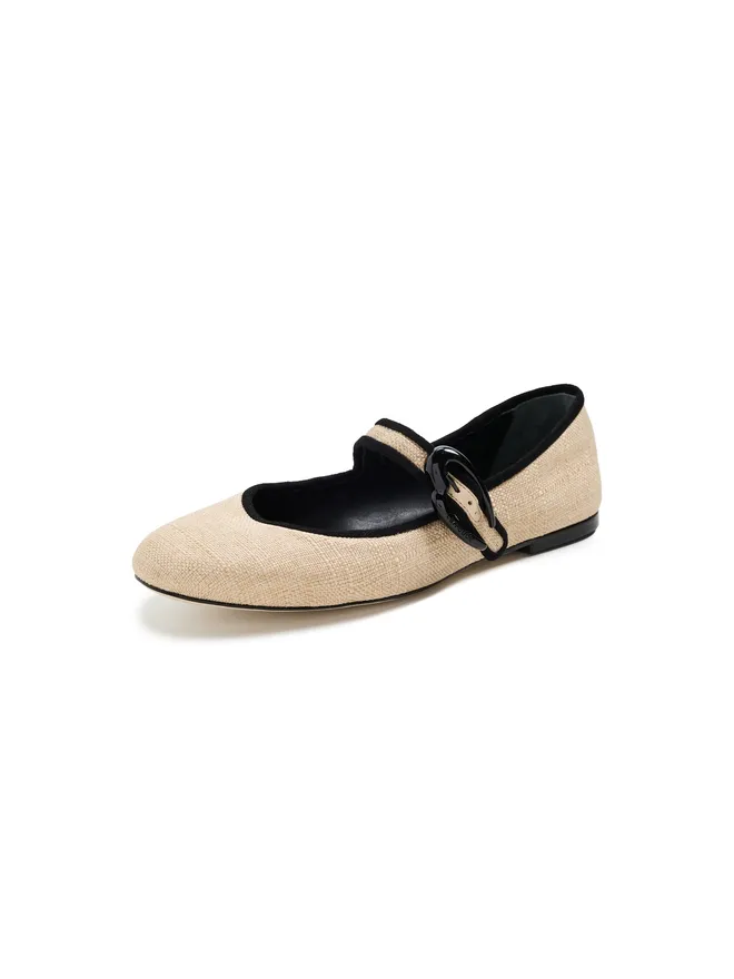 Larroudé Larroudé Verona Ballet Flats ベージュ/ブラックの商品画像