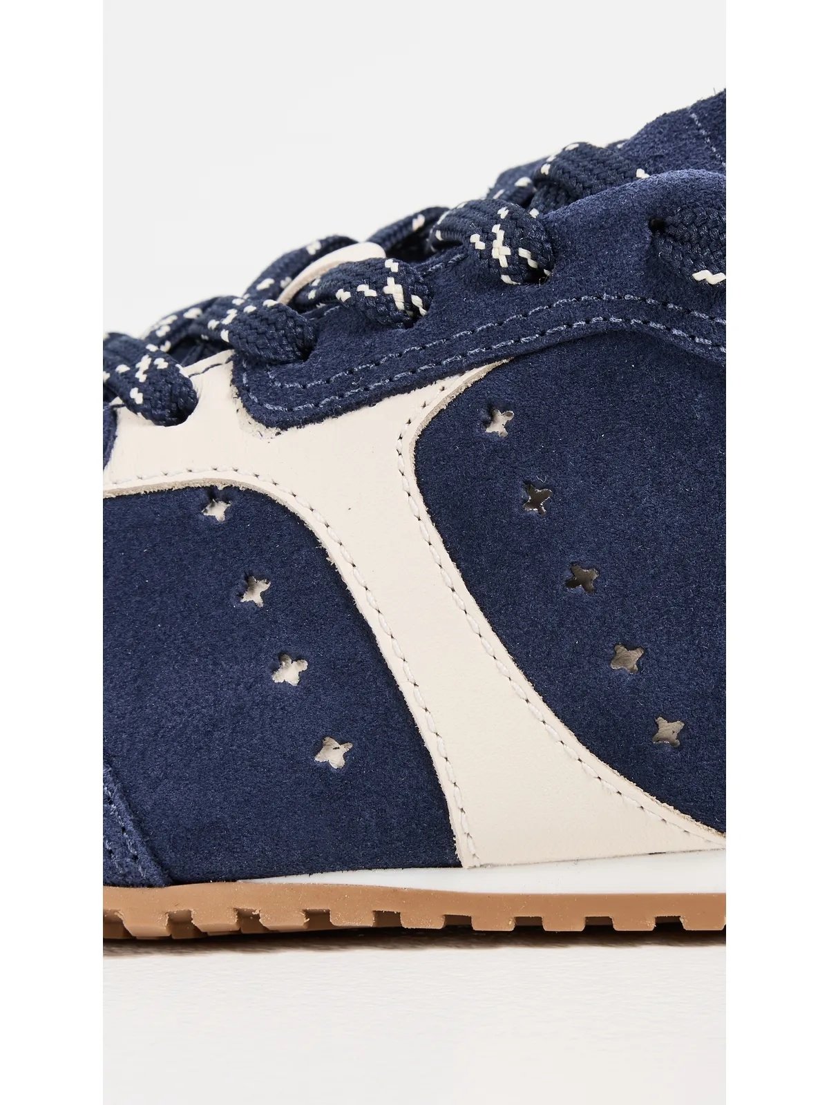 Larroudé Stella Sneakers ネイビー スエード/アイボリーレザー - 画像6