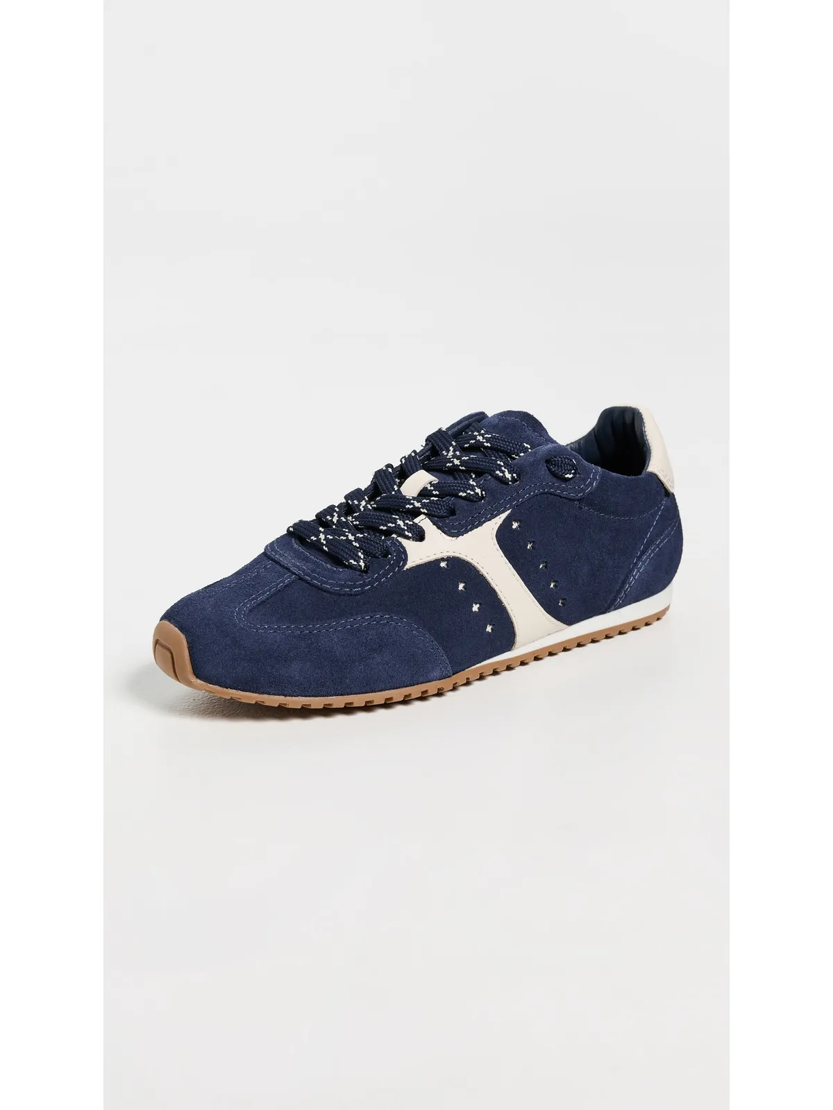 Larroudé Stella Sneakers ネイビー スエード/アイボリーレザー - 画像2