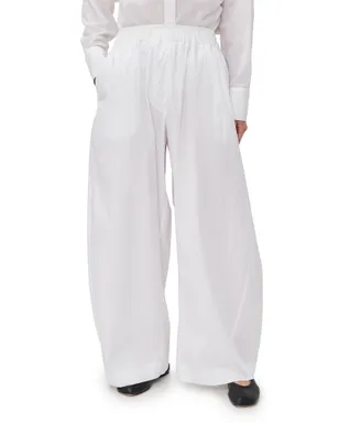 The Latest Dora Petite Popeline Trousers White - サムネイル1