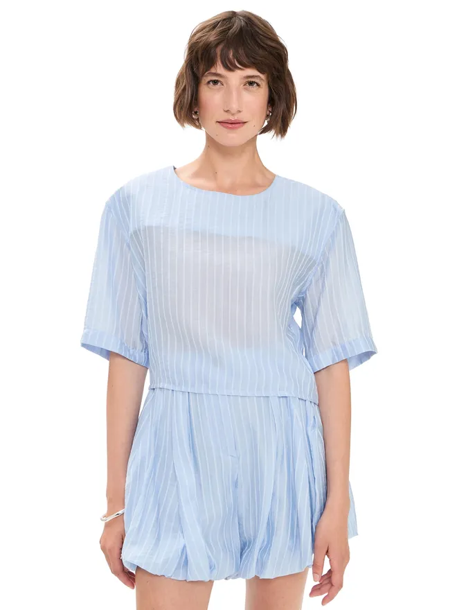 The Latest The Latest Dulce Mussolina Rigata ブラウスの商品画像