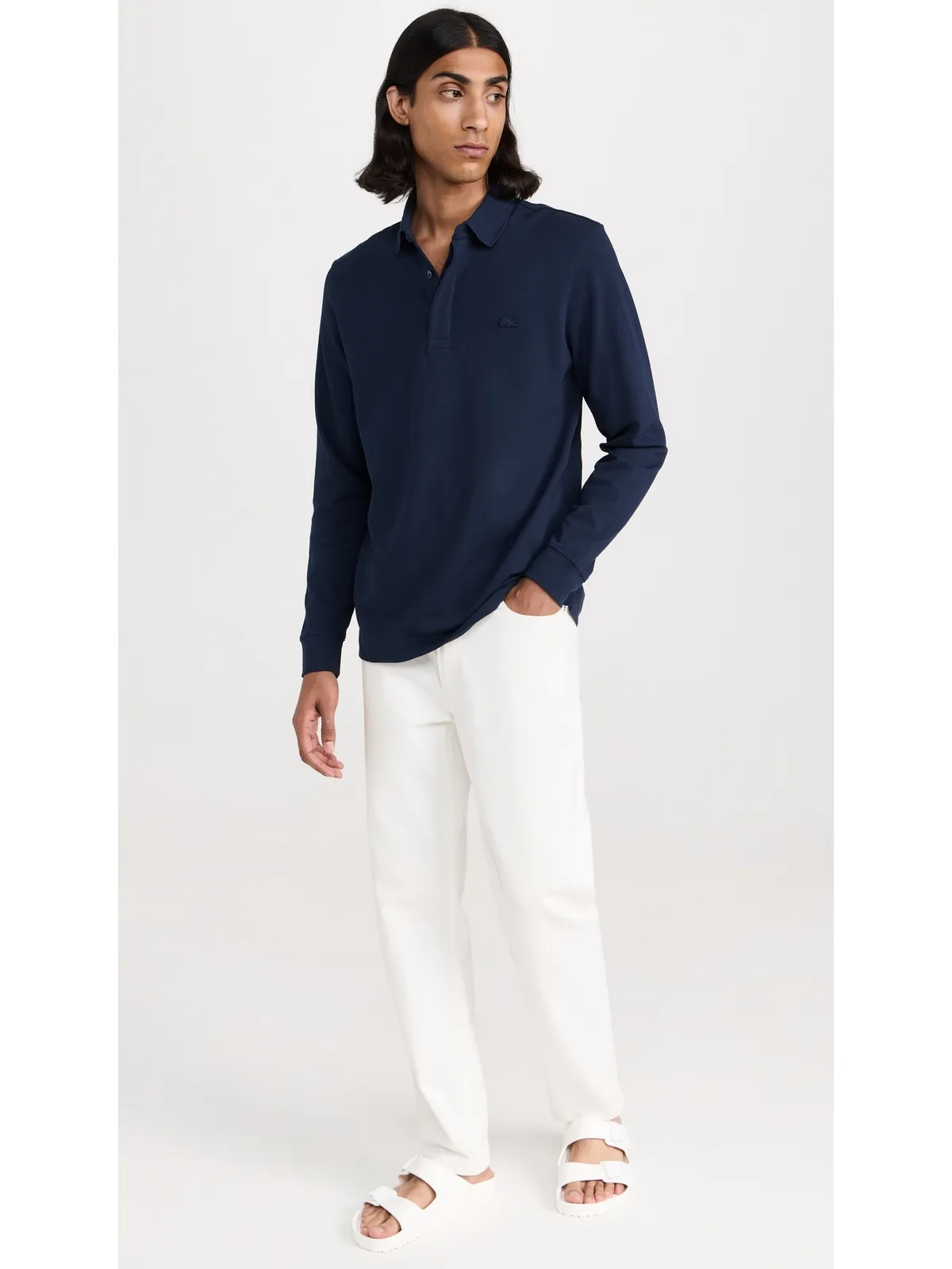 Lacoste パリ ポロ ロングスリーブ コットン ストレッチ - 画像5
