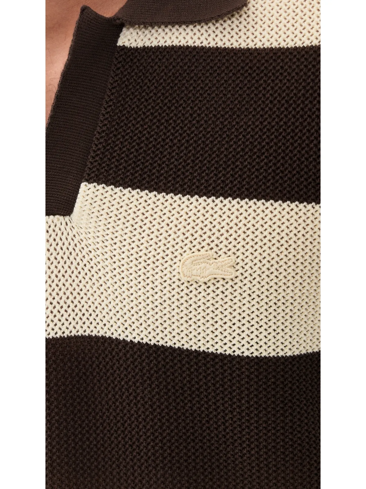 Lacoste Striped Knit Polo ストライプニットポロシャツ - 画像6