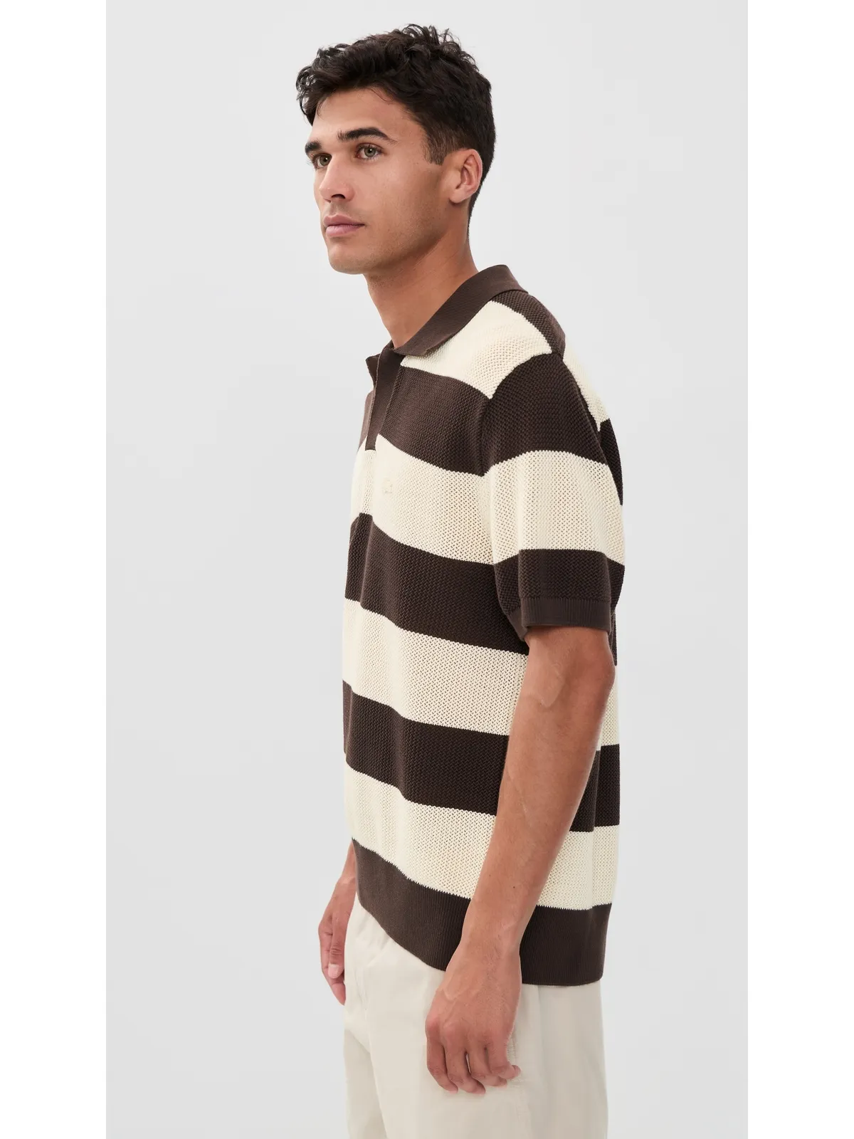 Lacoste Striped Knit Polo ストライプニットポロシャツ - 画像4