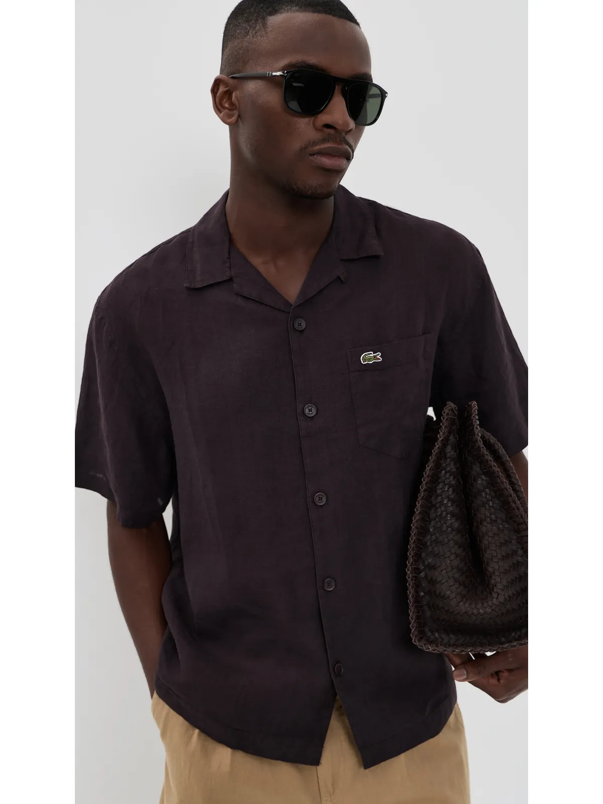 Lacoste リネン キャンプシャツ - 画像2