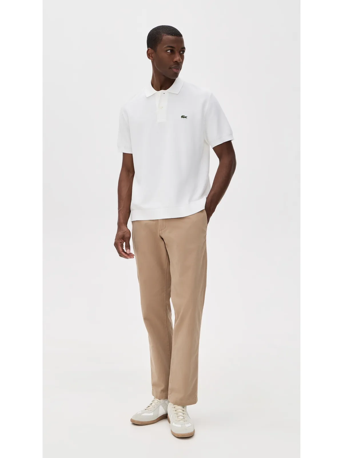Lacoste テクスチャードニット ポロシャツ - 画像5