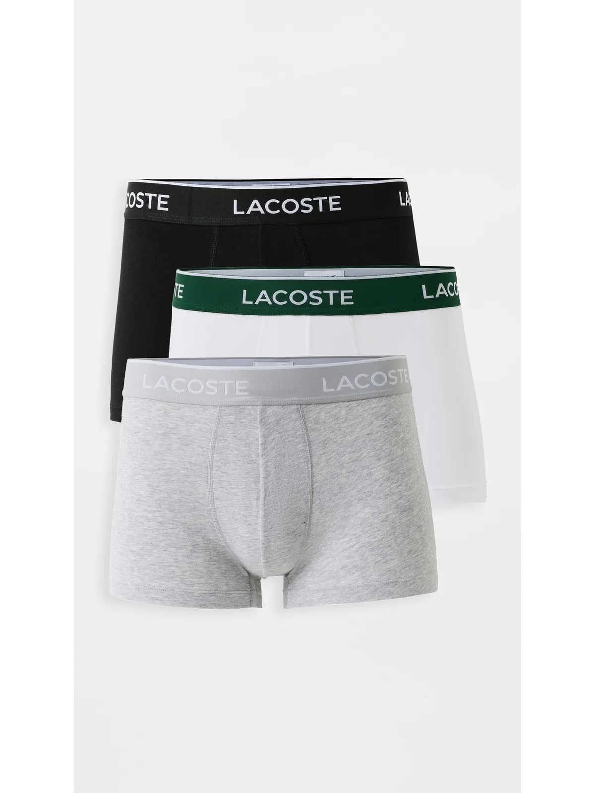 Lacoste コットンストレッチジャージー トランクス 3パック - 画像2
