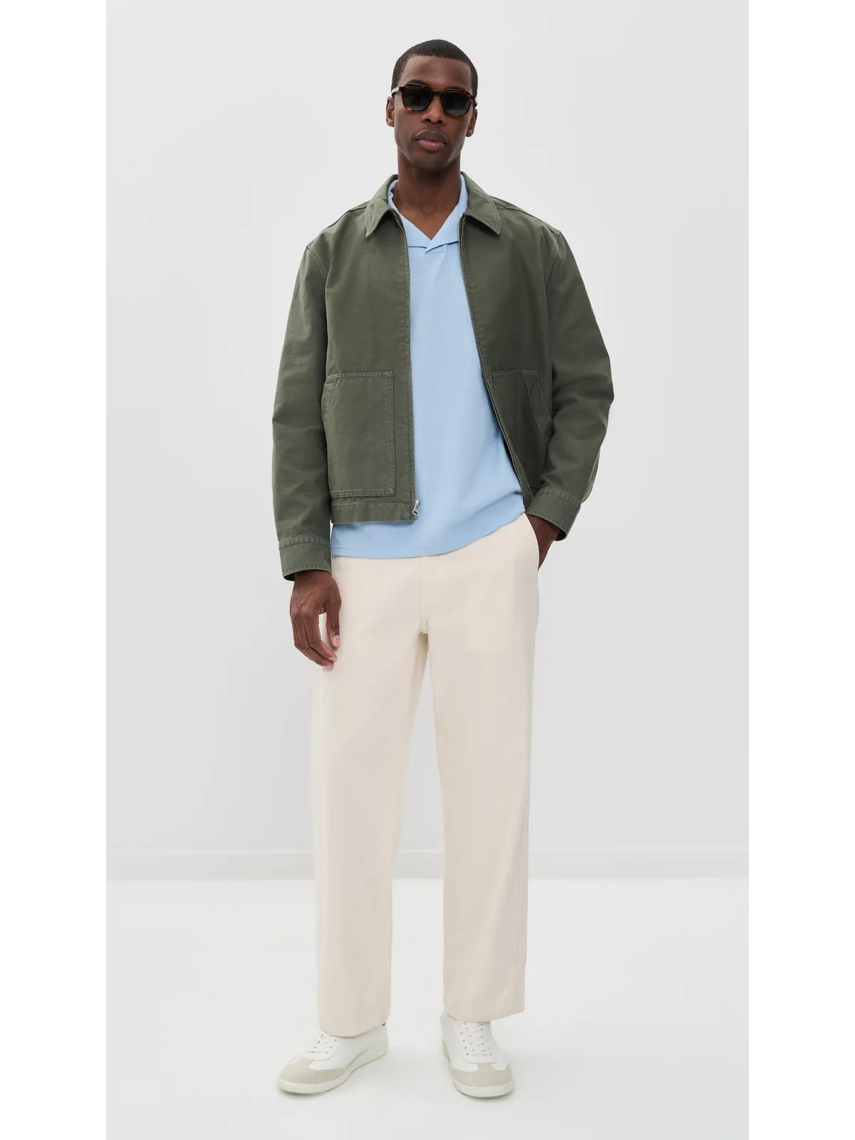 Lacoste リネン ジョニー ポロシャツ チャンブレイ - 画像5