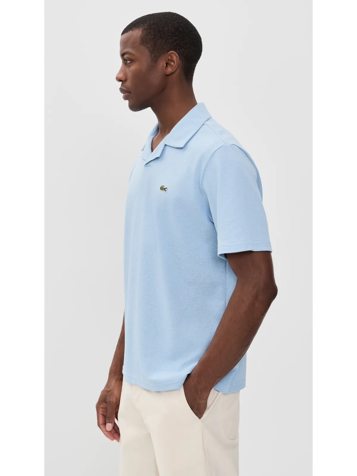 Lacoste リネン ジョニー ポロシャツ チャンブレイ - 画像4