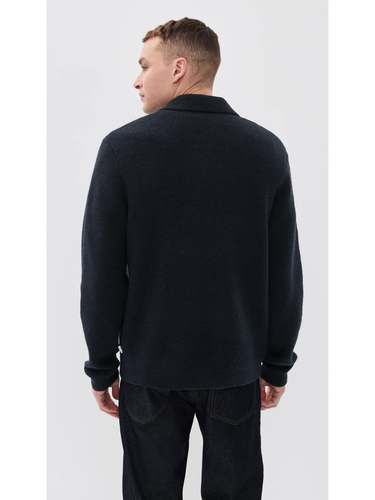 Les Deux Fischer Milano Knit Overshirt ダークネイビー - 画像3
