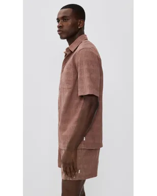 Les Deux Charlie 半袖シャツ コニャックレッド - サムネイル4