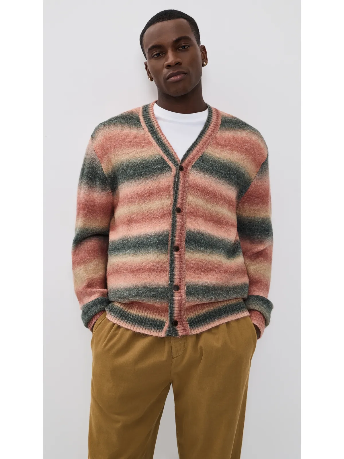 Les Deux ボストン グラデーション ニット カーディガン Sea Moss Green - 画像2