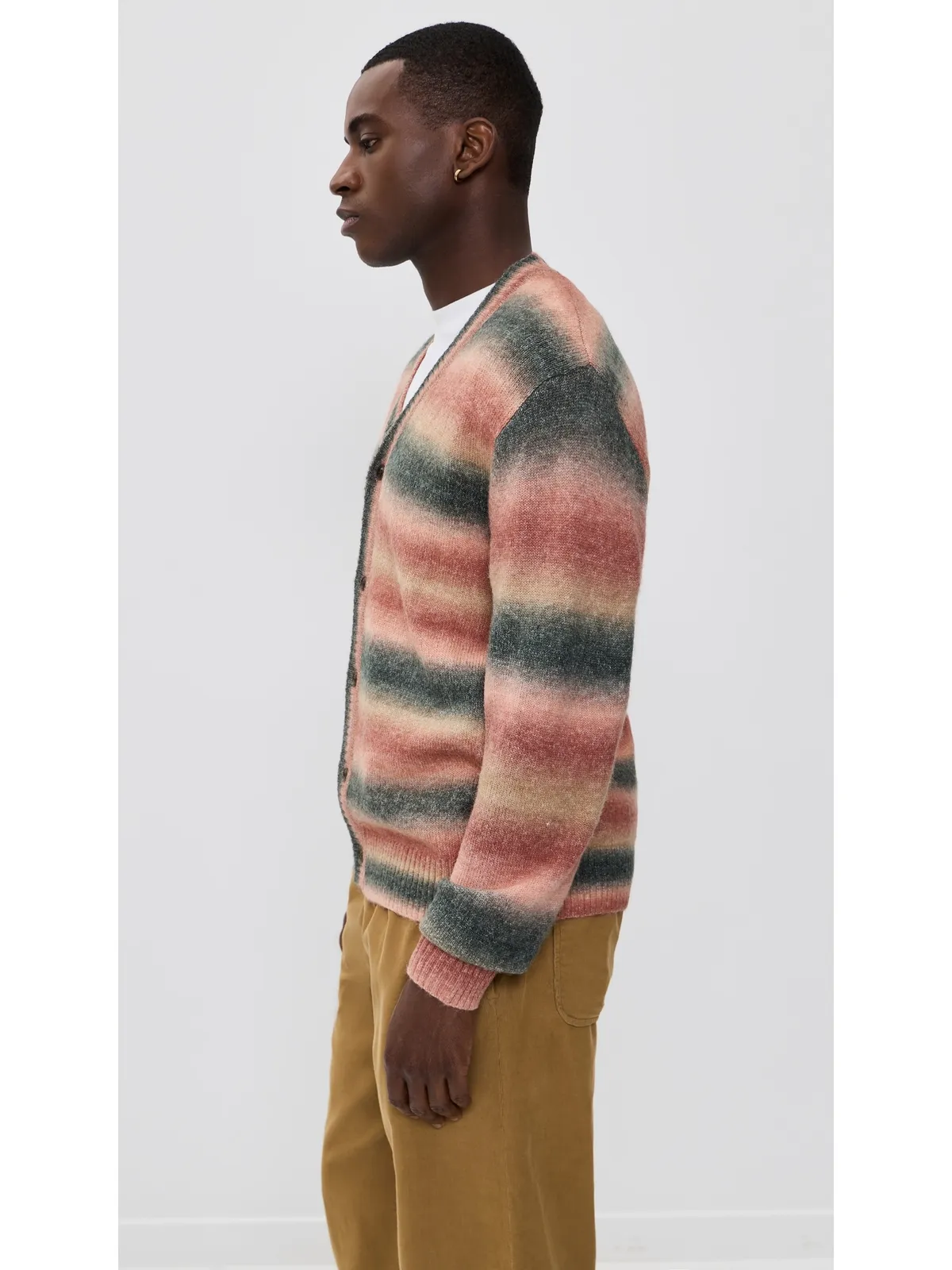 Les Deux ボストン グラデーション ニット カーディガン Sea Moss Green - 画像4