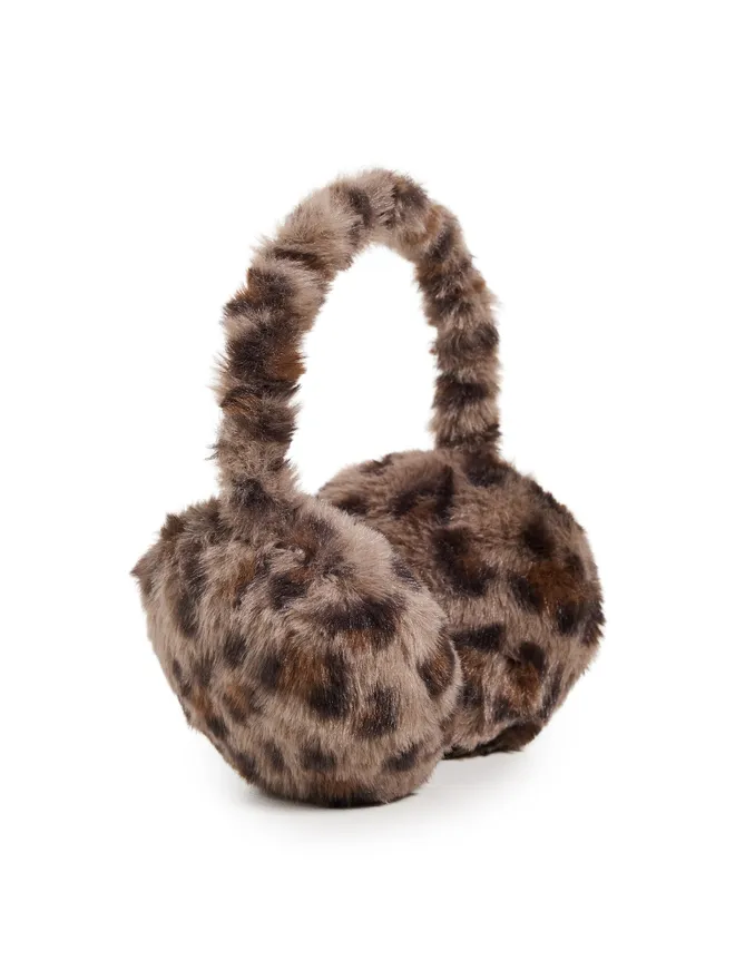 Lele Sadoughi Lele Sadoughi Jessie Faux Fur Ear Muffs Leopardの商品画像