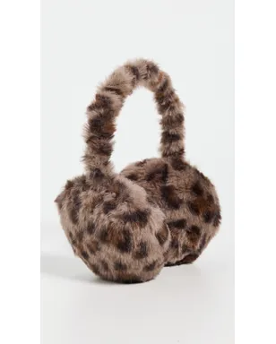 Lele Sadoughi Jessie Faux Fur Ear Muffs Leopard - サムネイル2