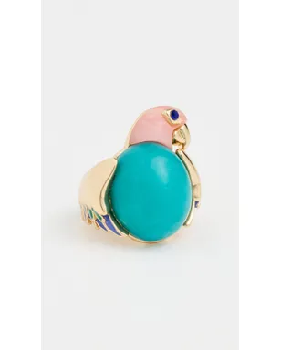 Lele Sadoughi Eileen Parrot Ring Turquoise - サムネイル2