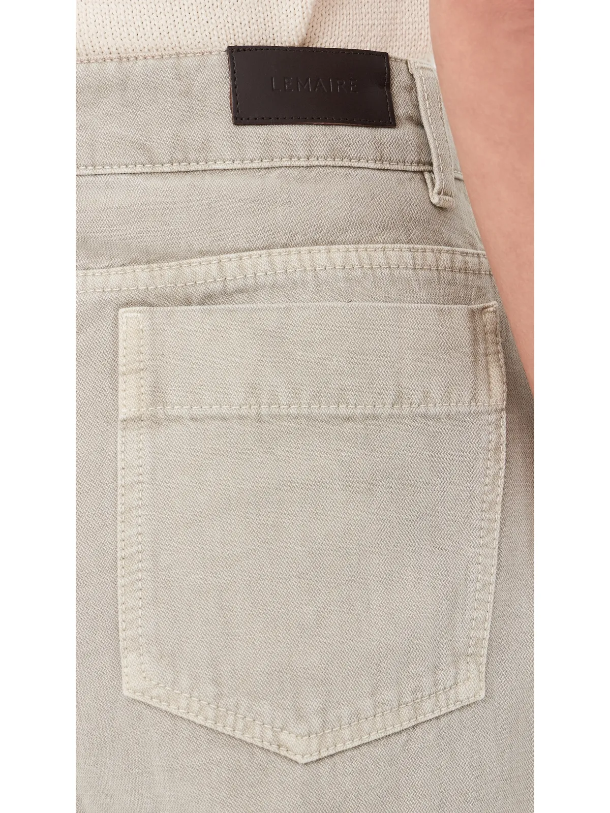 Lemaire ハイウエストカーブドパンツ Moonstone - 画像6