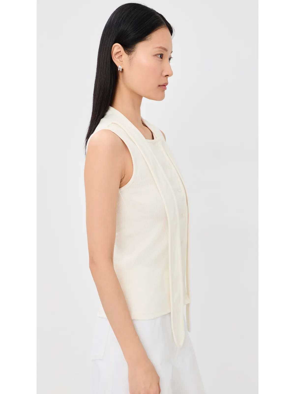 Lemaire アシンメトリカルフィットトップ ミルク - 画像4