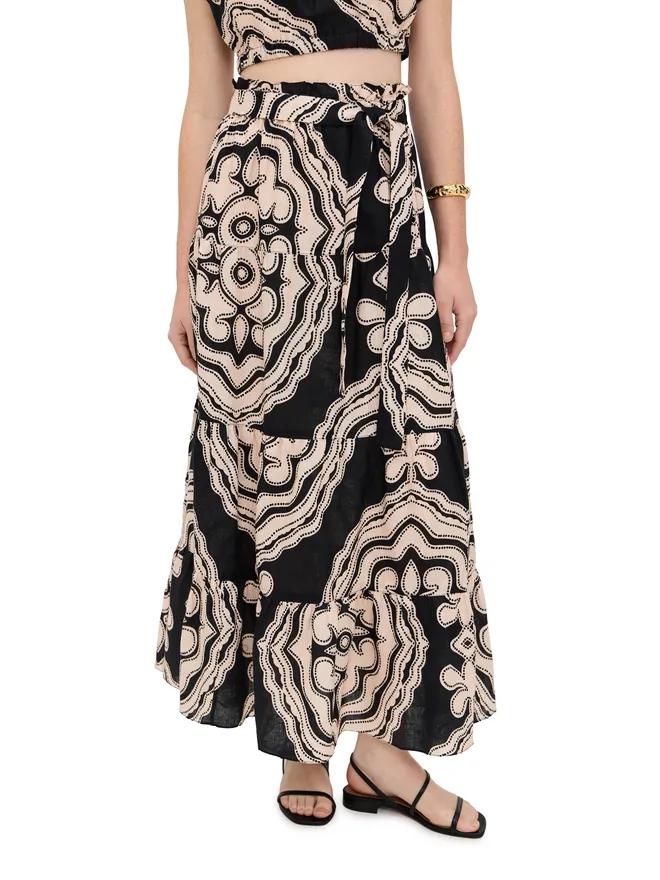 lemlem lemlem Sanaa Skirt Niku Blackの商品画像
