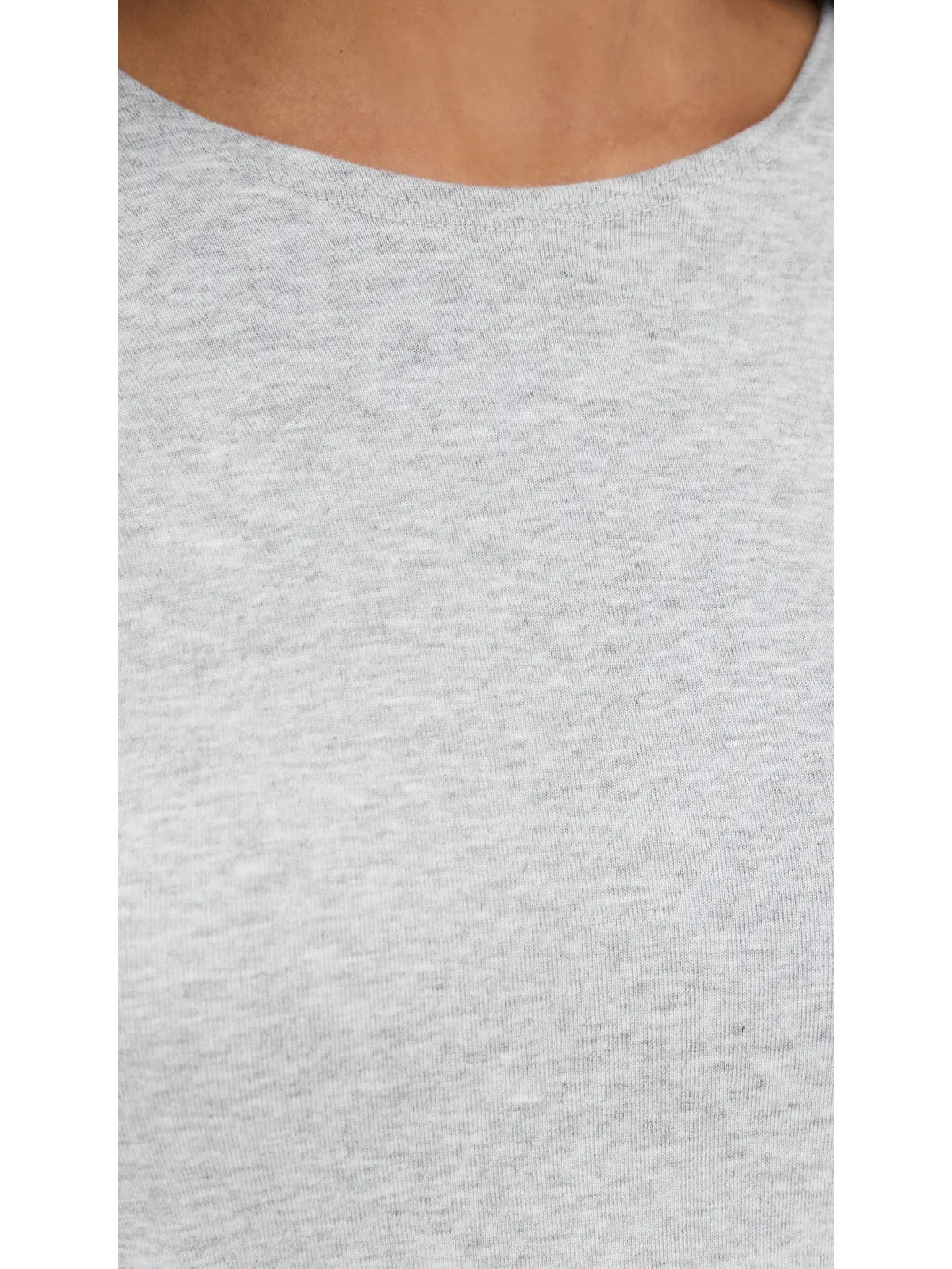 LE BOP Eloise ストライプ柄クロップTシャツ ヘザーグレー - 画像6