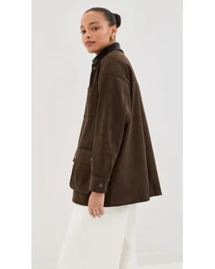LE BOP Rowan フェイクスエード ユーティリティジャケット コーヒー - サムネイル5