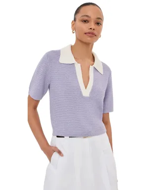 LE BOP Lia Crop Polo ラベンダー系マルチ - サムネイル1