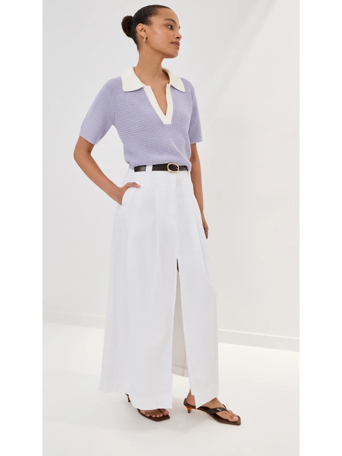 LE BOP Lia Crop Polo ラベンダー系マルチ - 画像5