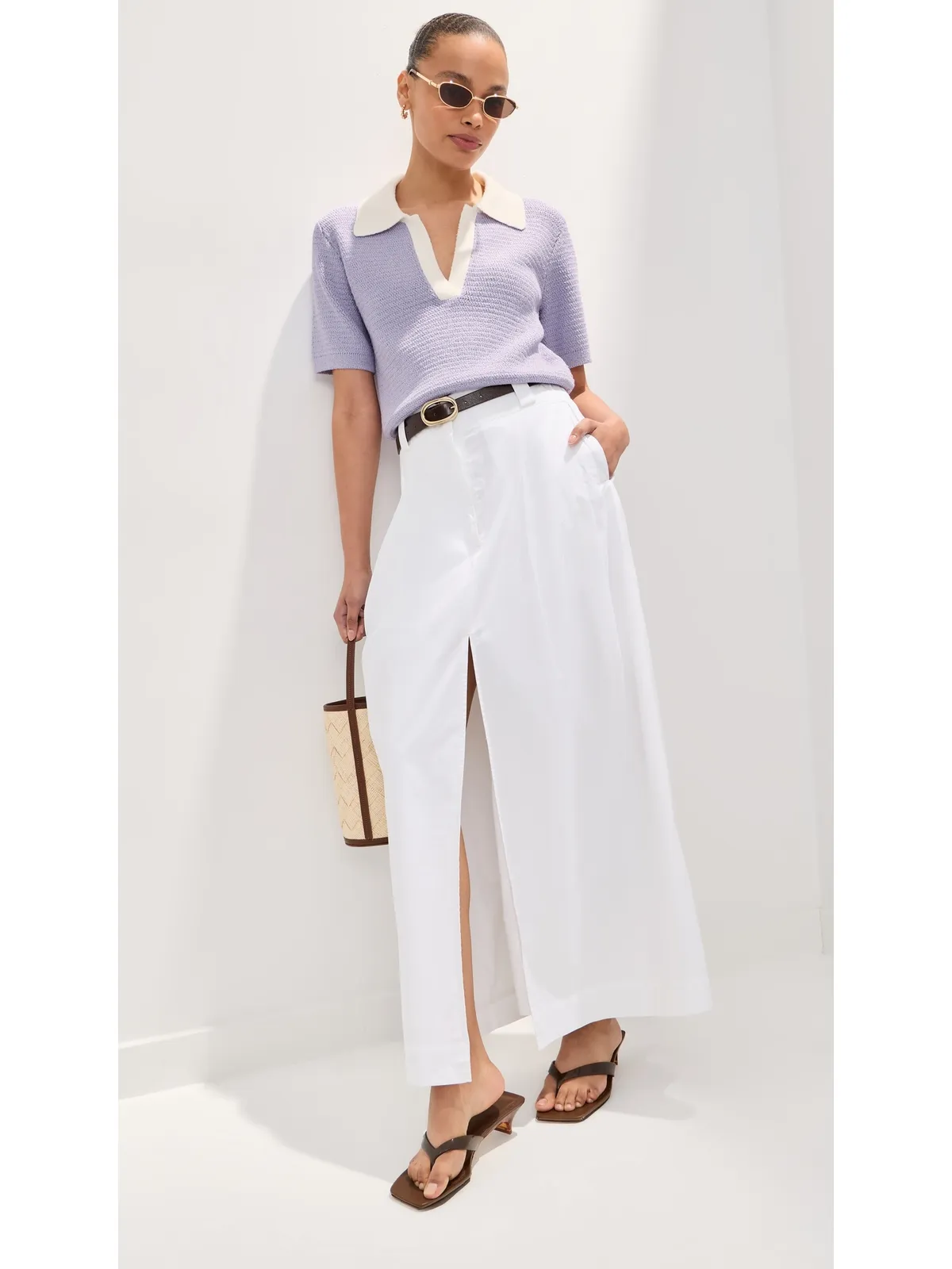 LE BOP Lia Crop Polo ラベンダー系マルチ - 画像2