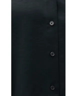 LE BOP フェリシティ ボックス型 クロップド サテン トップス ブラック - サムネイル6