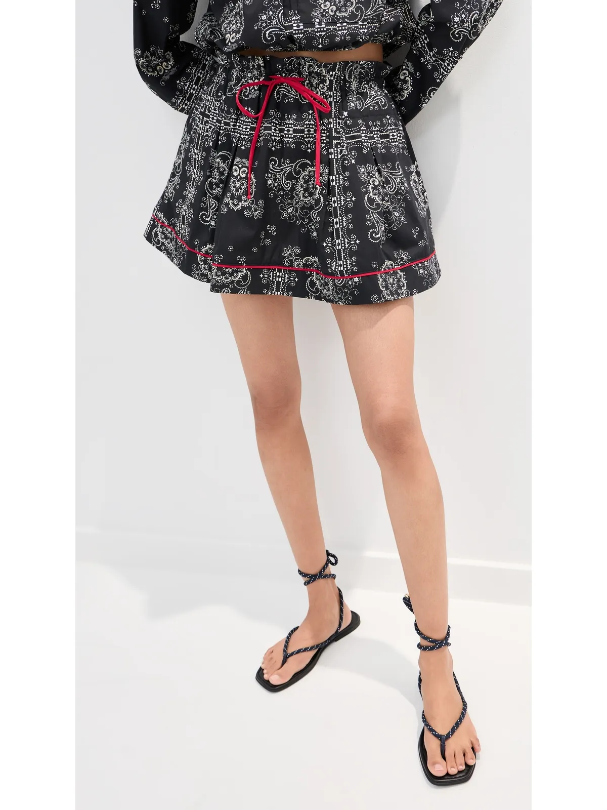 LE BOP Madeline Skirt バンダナ柄 ブラック - 画像2