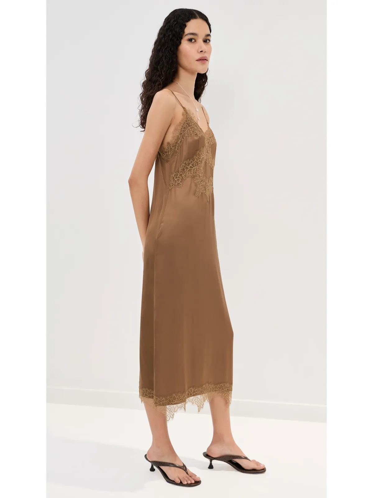 LE BOP Amara Satin Dress Hazelnut - 画像5
