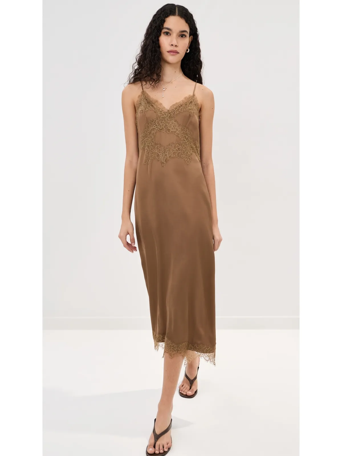 LE BOP Amara Satin Dress Hazelnut - 画像6