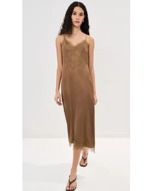 LE BOP Amara Satin Dress Hazelnut - サムネイル6