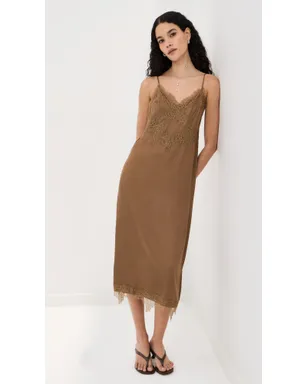LE BOP Amara Satin Dress Hazelnut - サムネイル2