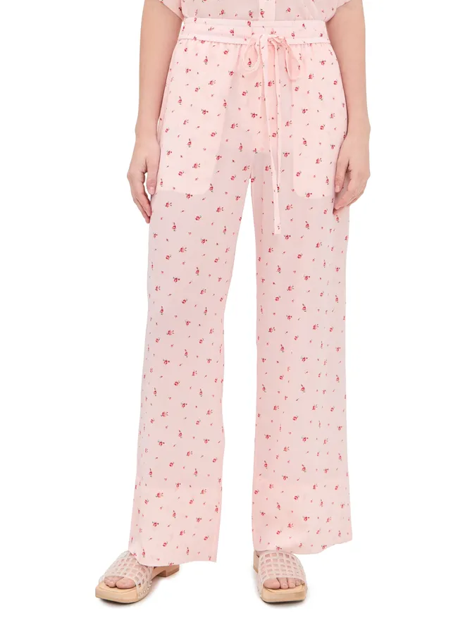 Lee Mathews Lee Mathews プリム リラックスシルクパンツ ブラッシュの商品画像