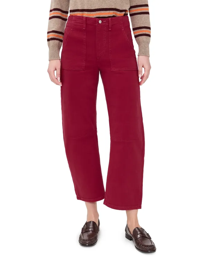 LE JEAN LE JEAN ユーティリティソフト バレル ミッドライズ ジーンズ レッドの商品画像