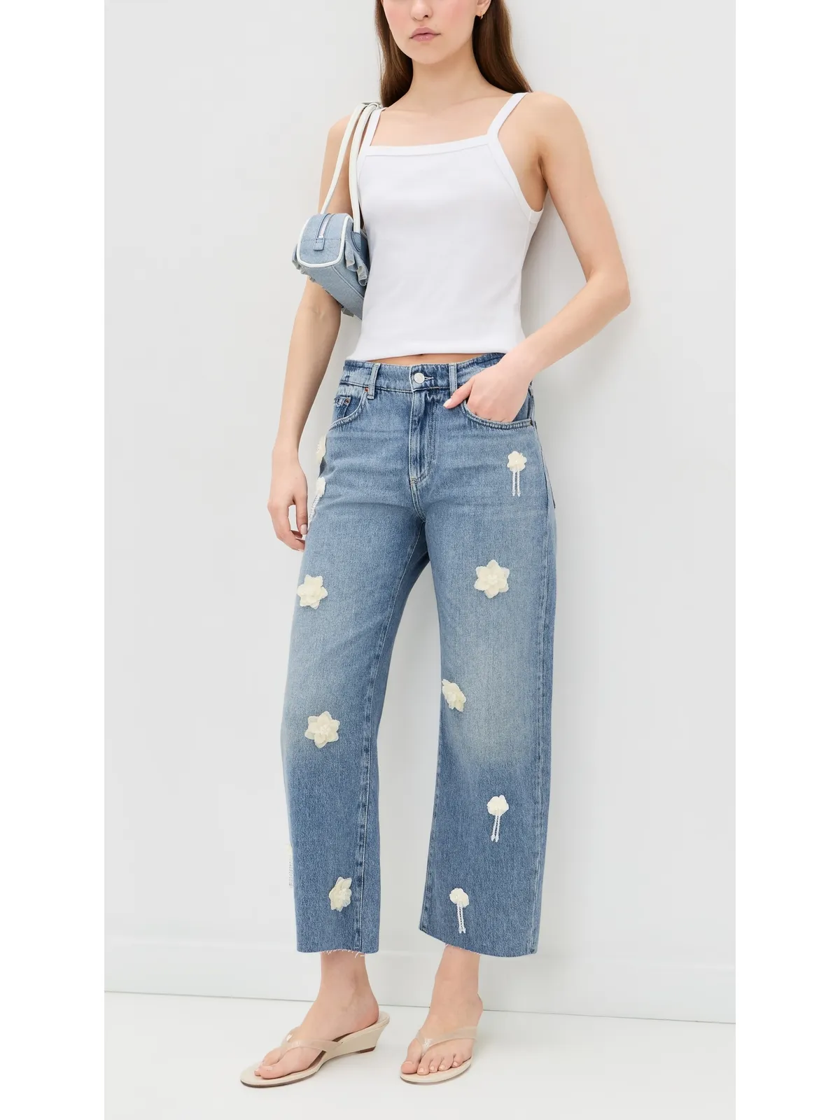 LE JEAN フラワー ノマド アンクルジーンズ ムーンフラワー - 画像5